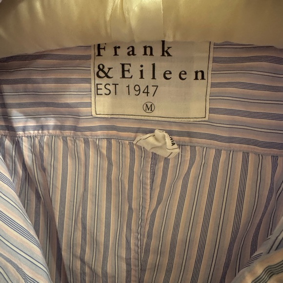 Frank & Eileen Women’s Barry Shirt - Striped Purple, Pink and White - Picture 4 of 6
